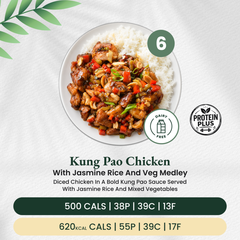 Kung Pao Chicken with Jasmine Rice and Veg Medley