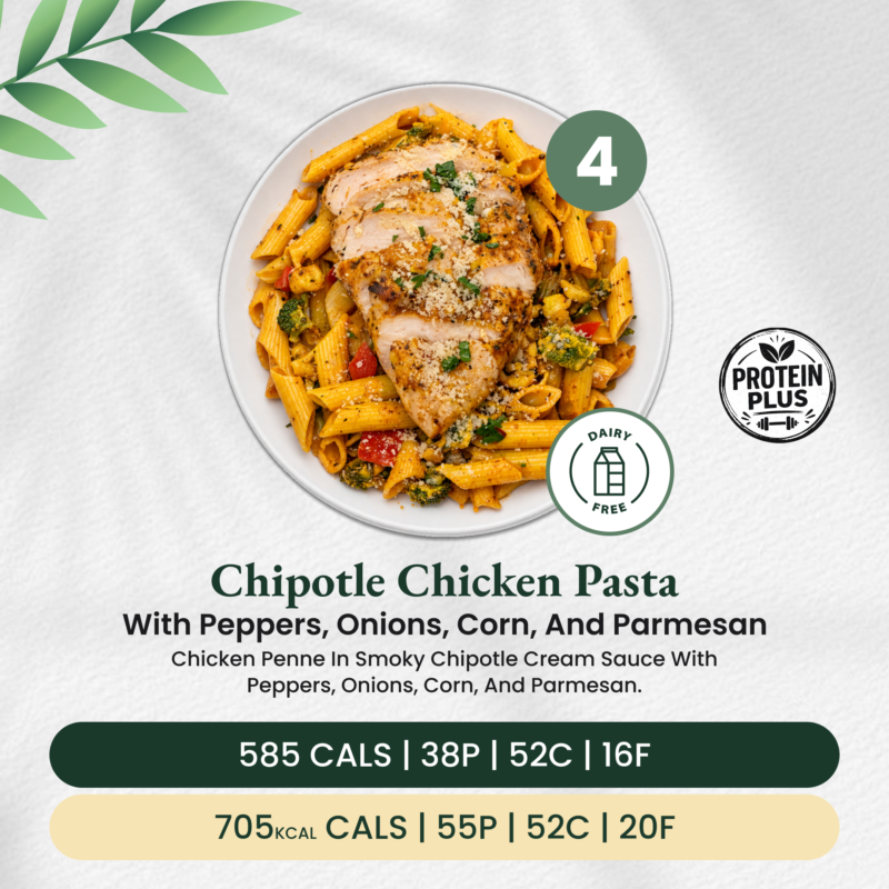 Chipotle Chicken Pasta with Peppers, Onions, Corn, and Parmesan