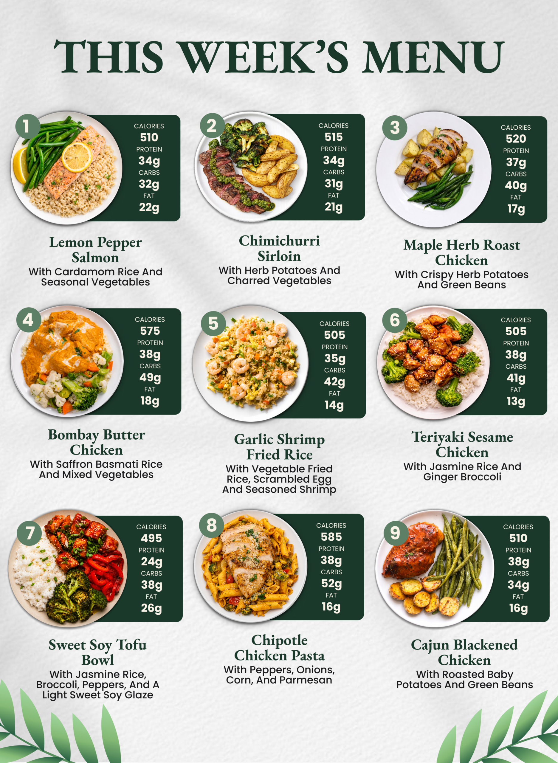 8 Meal Plans